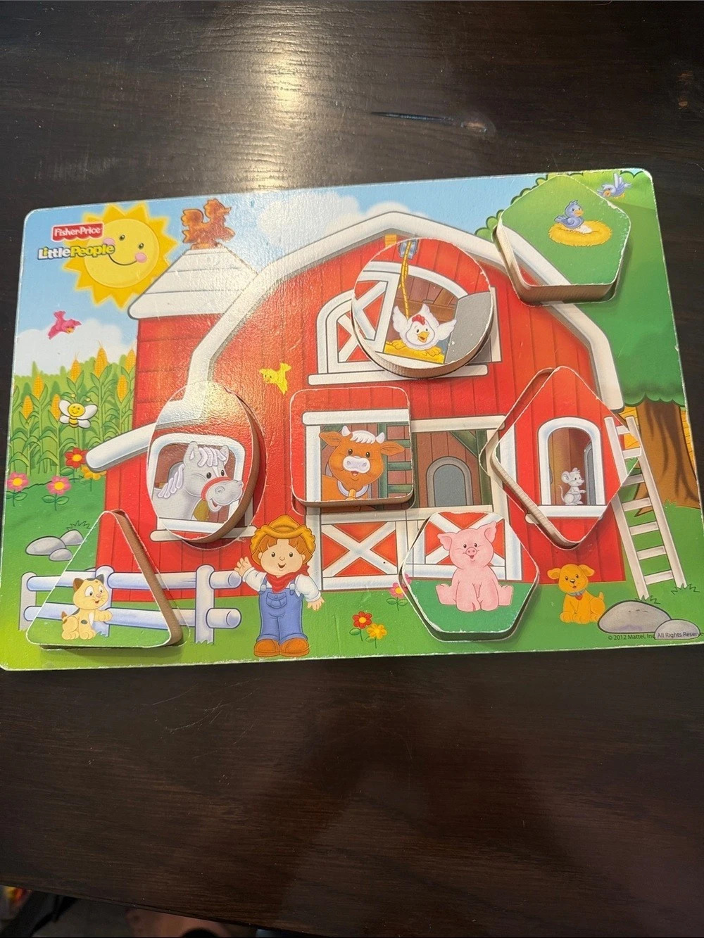 Fisher-Price Little People Farm Wooden Farm Puzzle